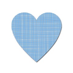 Blue Knitted Pattern Heart Magnet by goljakoff