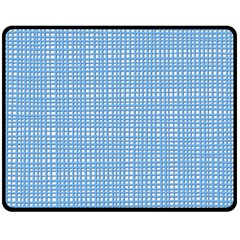 Blue Knitted Pattern Fleece Blanket (medium)  by goljakoff