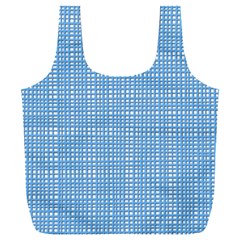 Blue Knitted Pattern Full Print Recycle Bag (xxxl) by goljakoff