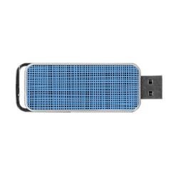 Blue Knitted Pattern Portable Usb Flash (one Side) by goljakoff