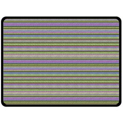 Line Knitted Pattern Double Sided Fleece Blanket (large) 