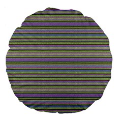 Line Knitted Pattern Large 18  Premium Flano Round Cushions by goljakoff