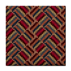 Zig Zag Knitted Pattern Tile Coaster by goljakoff