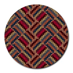 Zig Zag Knitted Pattern Round Mousepads by goljakoff