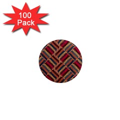Zig Zag Knitted Pattern 1  Mini Magnets (100 Pack)  by goljakoff