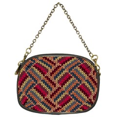 Zig Zag Knitted Pattern Chain Purse (one Side) by goljakoff