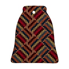 Zig Zag Knitted Pattern Bell Ornament (two Sides) by goljakoff