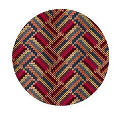 Zig Zag Knitted Pattern Mini Round Pill Box by goljakoff