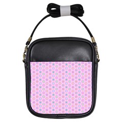 Hexagonal Pattern Unidirectional Girls Sling Bag