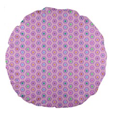 Hexagonal Pattern Unidirectional Large 18  Premium Round Cushions