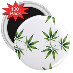 Cannabis Curative Cut Out Drug 3  Magnets (100 Pack)