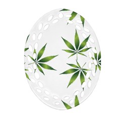 Cannabis Curative Cut Out Drug Ornament (oval Filigree)