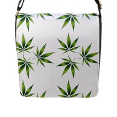 Cannabis Curative Cut Out Drug Flap Closure Messenger Bag (l) by Dutashop