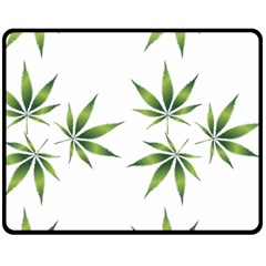 Cannabis Curative Cut Out Drug Double Sided Fleece Blanket (medium) 