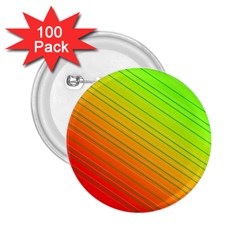 Orange Green Gradient Hunter 2 25  Buttons (100 Pack) 