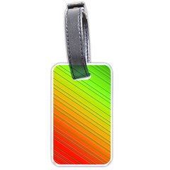 Orange Green Gradient Hunter Luggage Tag (one Side)