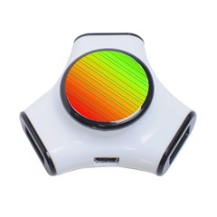 Orange Green Gradient Hunter 3-port Usb Hub by Dutashop