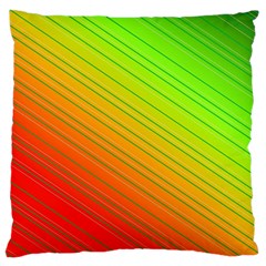 Orange Green Gradient Hunter Large Flano Cushion Case (two Sides)