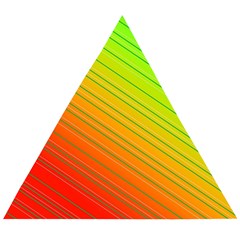 Orange Green Gradient Hunter Wooden Puzzle Triangle by Dutashop