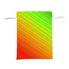 Orange Green Gradient Hunter Lightweight Drawstring Pouch (s) by Dutashop