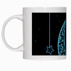 Moon Star Neon Wallpaper White Mugs