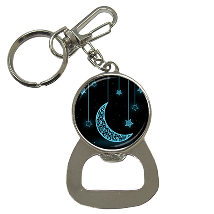 Moon Star Neon Wallpaper Bottle Opener Key Chain