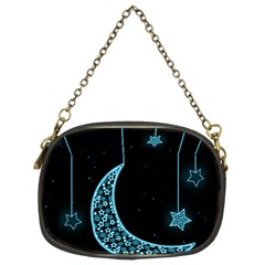 Moon Star Neon Wallpaper Chain Purse (two Sides)