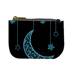 Moon Star Neon Wallpaper Mini Coin Purse