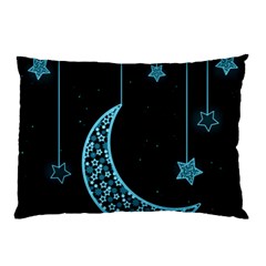 Moon Star Neon Wallpaper Pillow Case (two Sides)