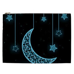 Moon Star Neon Wallpaper Cosmetic Bag (xxl)