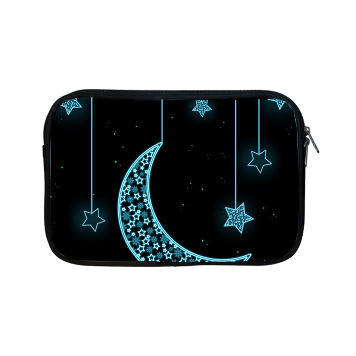 Moon Star Neon Wallpaper Apple iPad Mini Zipper Cases