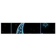 Moon Star Neon Wallpaper Small Flano Scarf