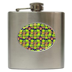 Smiley Background Smiley Grunge Hip Flask (6 Oz)