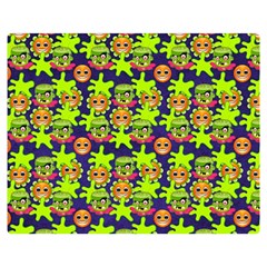 Smiley Background Smiley Grunge Double Sided Flano Blanket (medium) 