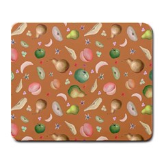 Watercolor fruit Large Mousepads