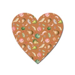 Watercolor fruit Heart Magnet