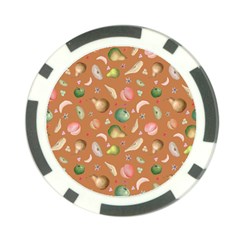 Watercolor Fruit Poker Chip Card Guard by SychEva