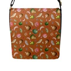 Watercolor Fruit Flap Closure Messenger Bag (l) by SychEva