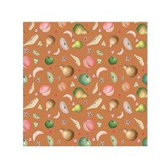 Watercolor fruit Small Satin Scarf (Square)