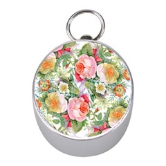 Garden Flowers Mini Silver Compasses by goljakoff