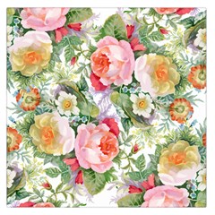 Garden Flowers Large Satin Scarf (square) by goljakoff