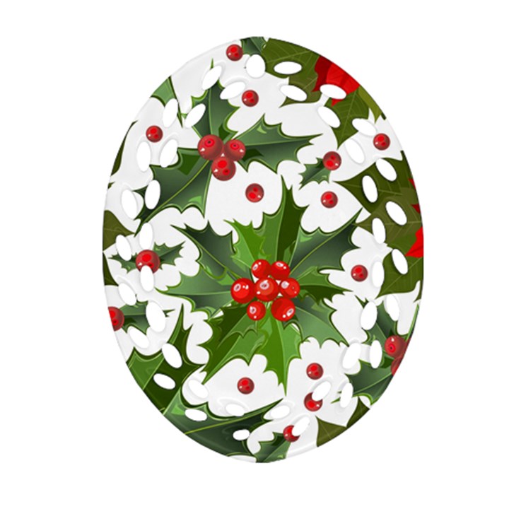 Christmas berry Ornament (Oval Filigree)