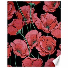 Poppy Flowers Canvas 11  X 14  by goljakoff