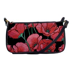 Poppy Flowers Shoulder Clutch Bag by goljakoff