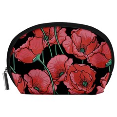 Poppy Flowers Accessory Pouch (large) by goljakoff