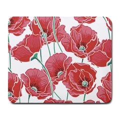 Red Poppy Flowers Large Mousepads by goljakoff