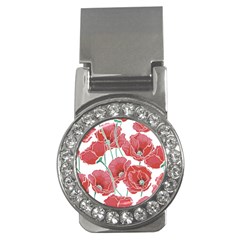 Red Poppy Flowers Money Clips (cz)  by goljakoff