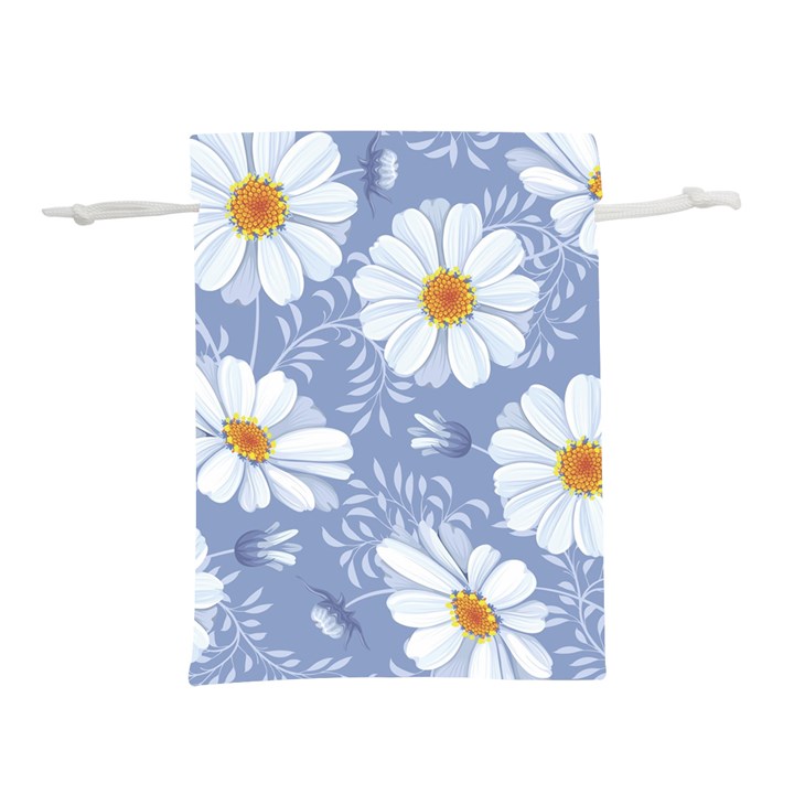 Chamomile flowers Lightweight Drawstring Pouch (L)