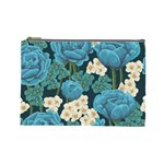 Blue flowers Cosmetic Bag (Large) Front