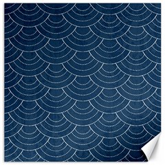 Blue Sashiko Plaid Canvas 16  X 16 